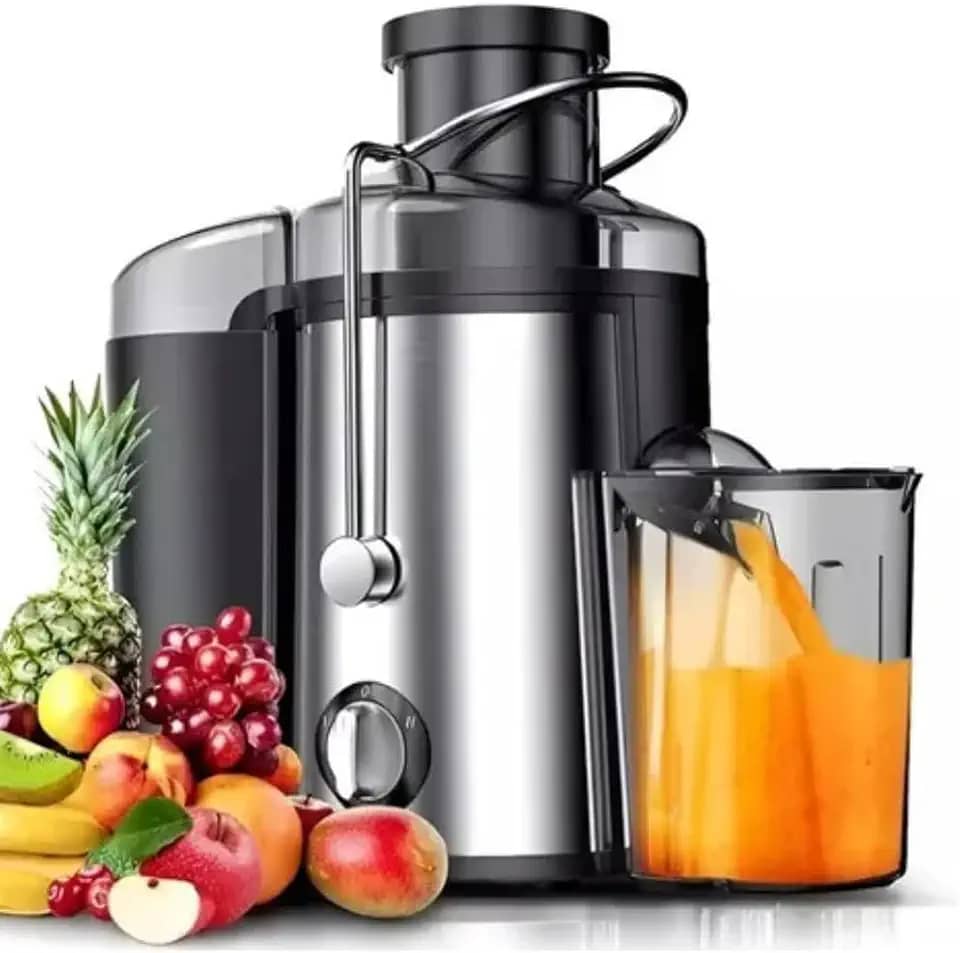 Centrífuga Alimentos Elétrica Juicer Suco Frutas 800w Inox Cor Preto E Inox (Voltagem - 110V)