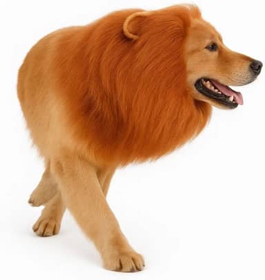 Juba de Leão Peruca para Cachorro Fantasia Pet (M - MÉDIO)