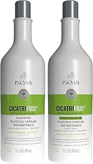Inoar, Kit CicatriFios Plástica Capilar – Shampoo e Condicionador 2x1L, Redução de Frizz, Brilho Intenso, Hidratação Profunda, Proteção Térmica e Volume Controlado
