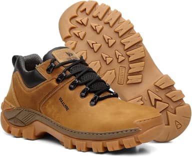 Tênis Masculino Trilha Adventure Horizon Couro Legítimo Cano Curto