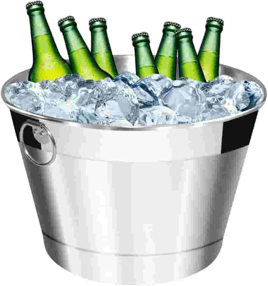 Balde de Cerveja e Gelo Grande em Alumínio Térmico Lixado 10L