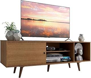 Rack Madesa Dubai para TV até 65 Polegadas com Pés - Rustic