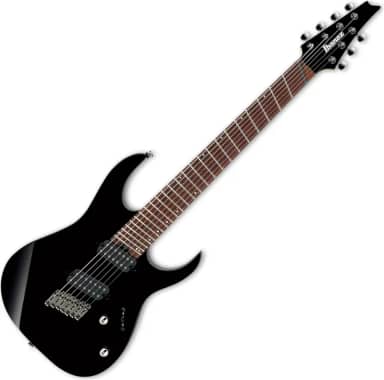 Guitarra 7 Cordas Ibanez RG MS7 BK Multi Escala