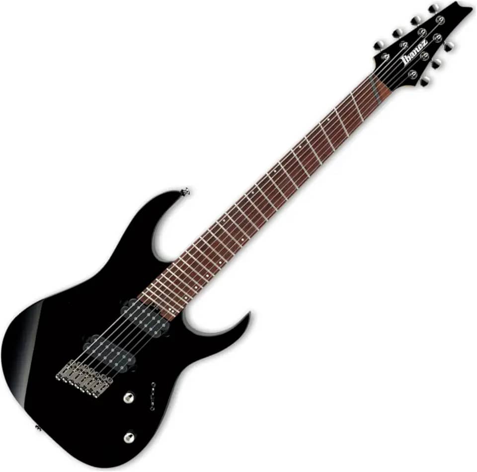 Guitarra 7 Cordas Ibanez RG MS7 BK Multi Escala