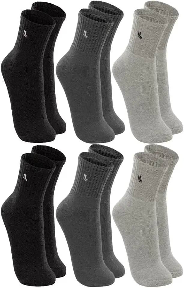 Kit 6 Pares Meias Lupo 3245 Cano Médio Algodão - Sortido