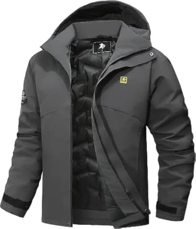 Casaco masculino quente de inverno, impermeável, à prova de vento, casaco de neve, corta-vento de montanha, capa de chuva com capuz