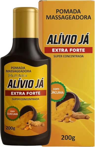 Alivio Já Extra Forte, Pomada Massageadora com Cúrcuma, Arnica e Mentol, 200g