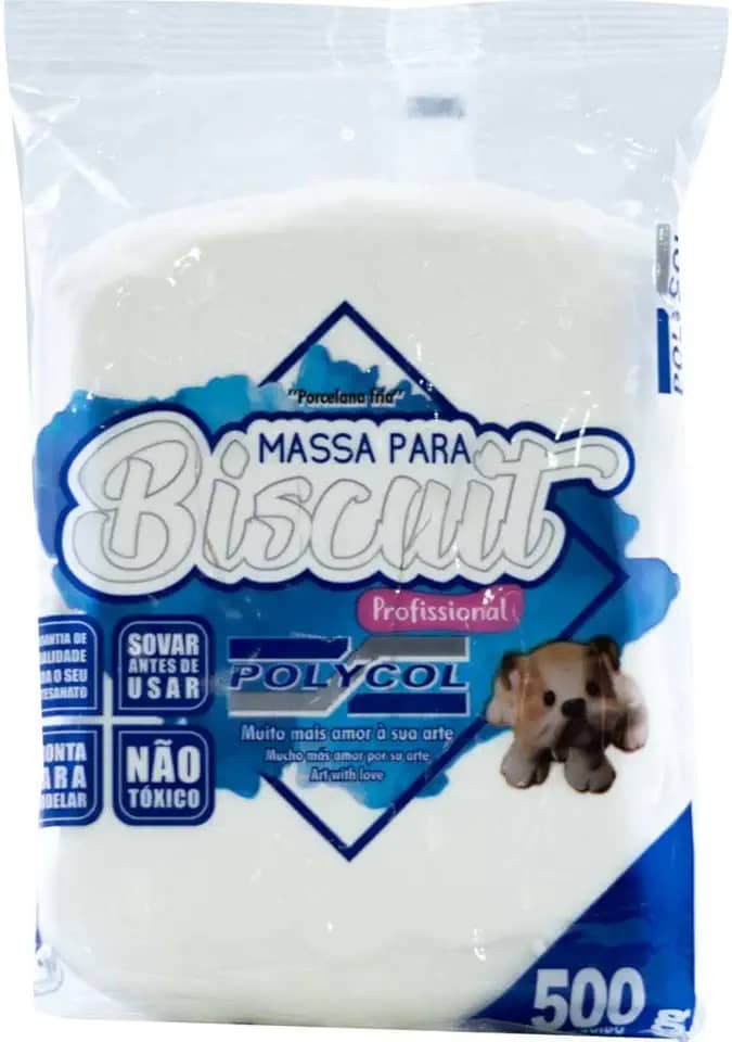 Massa De Porcelana Fria Biscuit 500G Super Branca - 93547
