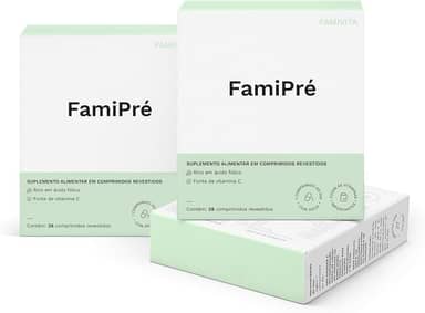 FamiPré - Com ácido fólico como metilfolato e outras vitaminas para mulheres na pré-concepção (12 Semanas)