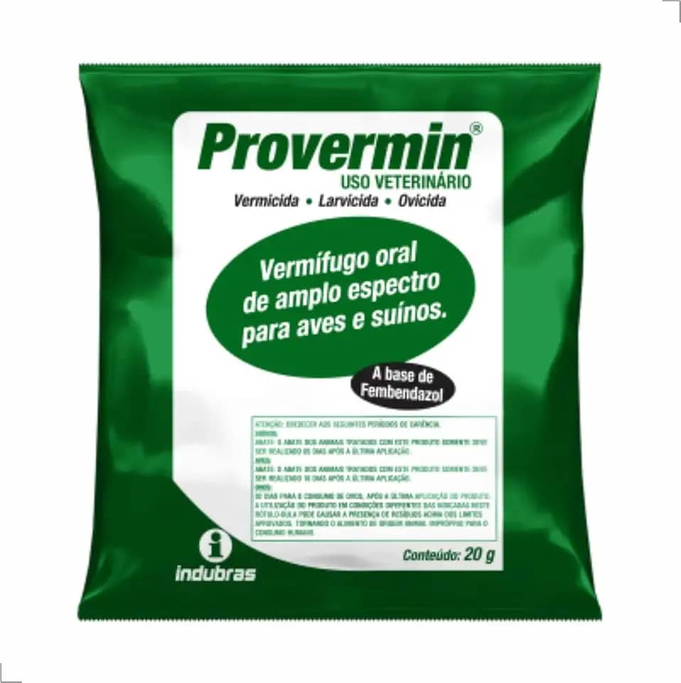 Vermifugo para Aves, Galinhas e Porcos 20g