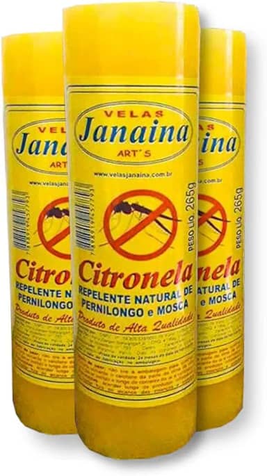 KIT 3 Velas 7 Dias - 265g - Citronela - Repelente Natural