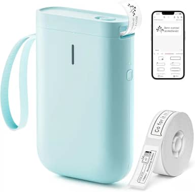 DEEPIN Máquina de etiquetar D11, portátil, Bluetooth, com fita, impressora térmica de etiquetas, vários modelos para telefone, mini impressora de etiquetas para organização de escritório, verde