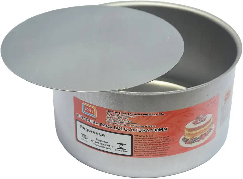 Assadeira Redonda Extra Alta com Fundo Removível 18 x 10 cm