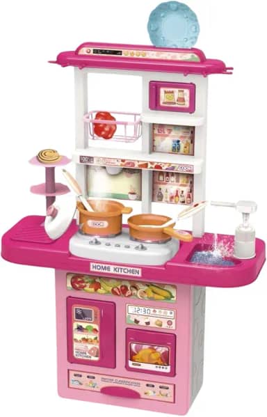 Kit Cozinha Infantil de Brinquedo Completa Sai Água e Som com Acessórios (Roxa)
