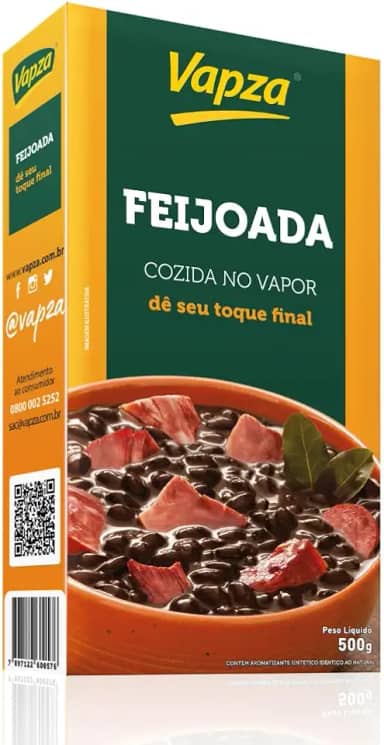 Feijoada Cozida 500G Vapza Peso líquido 500g