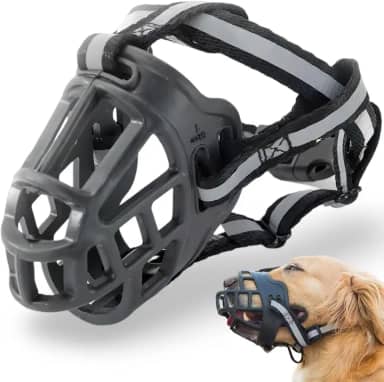 Focinheira Reforçada Silicone Ajustável Para Cachorros Todos Os Portes Bacon Born Pet (2)