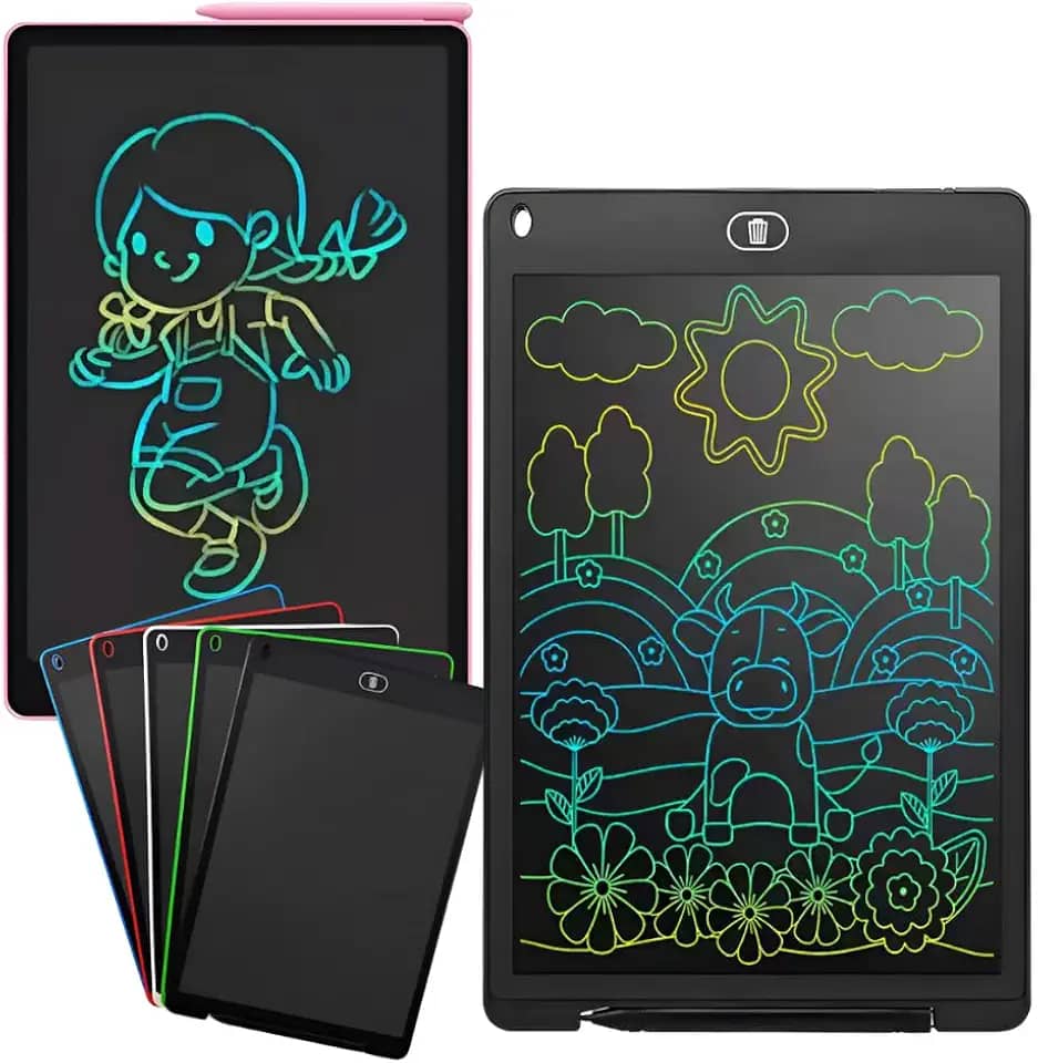 Lousa Mágica Tablet Infantil Criança LCD 12 Grande Colorida Recarregável com USB Lousa Mágica Infantil Digital Tablet Escrita Para Desenho Cores Variadas Premium