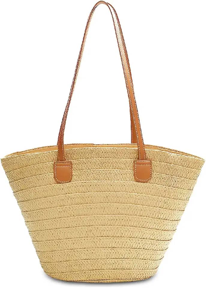 Bolsa de Praia Feminina Grande Impermeável – Design Areia-Resistente com Zíper e Bolsos