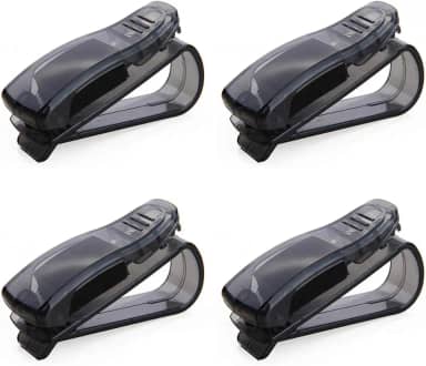 4 peças de óculos de sol para óculos de sol clipe de bilhete clipe de óculos de sol clipe de óculos de sol clipe de óculos de sol clipe de óculos de sol, preto