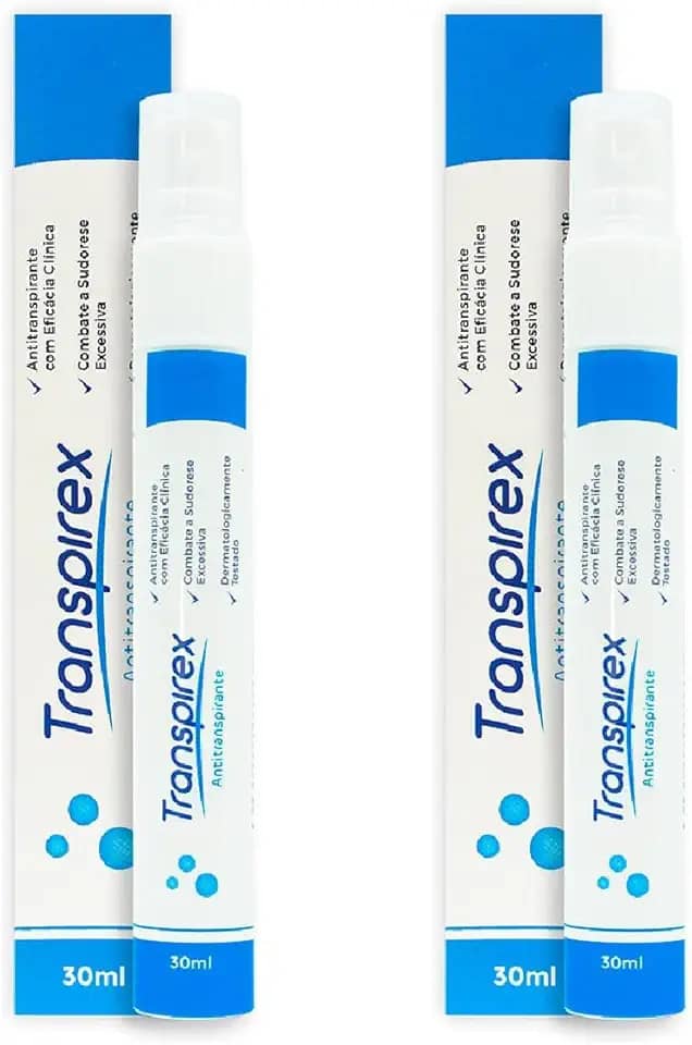 Kit 2 Antitranspirante Sudorese Hiperidrose Transpirex 30ml