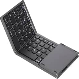 Mini Teclado Dobrável com Ç Portátil Tecnologia Bluetooth Sem Fio Com Touchpad