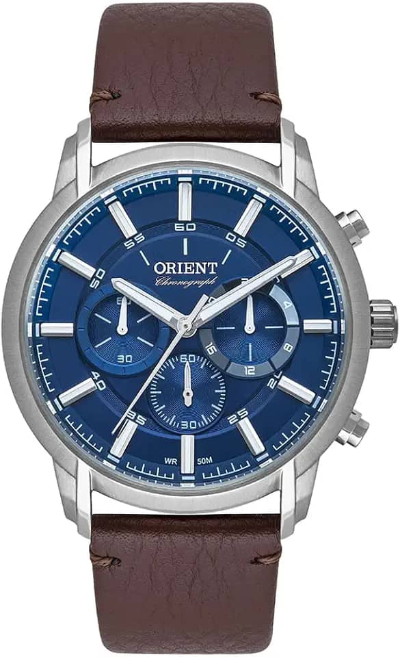 Relógio Orient Masculino Ref: Mbscc055 D1nx Cronógrafo Prateado