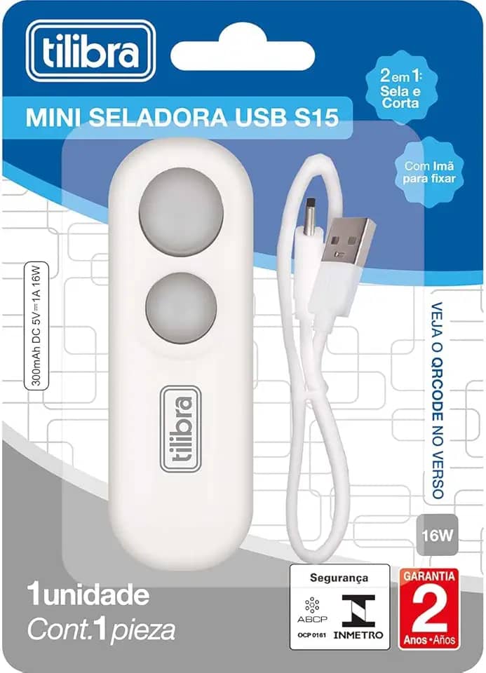 Tilibra - Mini Seladora USB Cinza S15