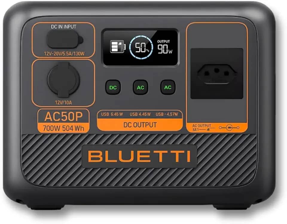 Estação De Energia Ac50p Bluetti Portátil 504wh 700w Potente (220V)