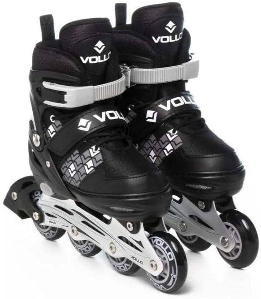 Patins In Line Cinza e Preto Pequeno Vollo Sports