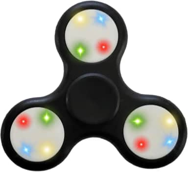 Pop It Hand Spinner com LED Giratório - Brinquedo Antiestresse Iluminado Cor Preto - Diversão e Relaxamento para Todas as Idades