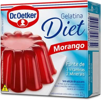Dr.Oetker Dr. Oetker Gelatina Em Pó Diet Sabor Morango Sobremesa Com Sabor E Consistência Deliciosa Fácil De Fazer 12G