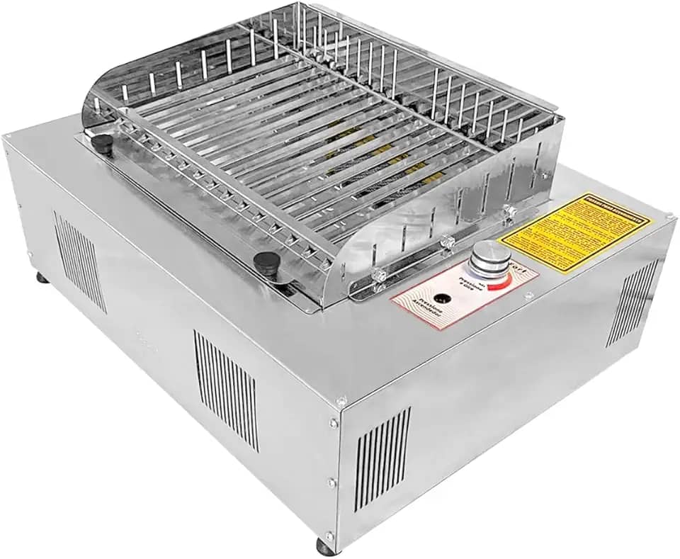 Churrasqueira a Gás de Bancada com Grelha Argetina, Sem fumaça, Inox, Acendimento automático