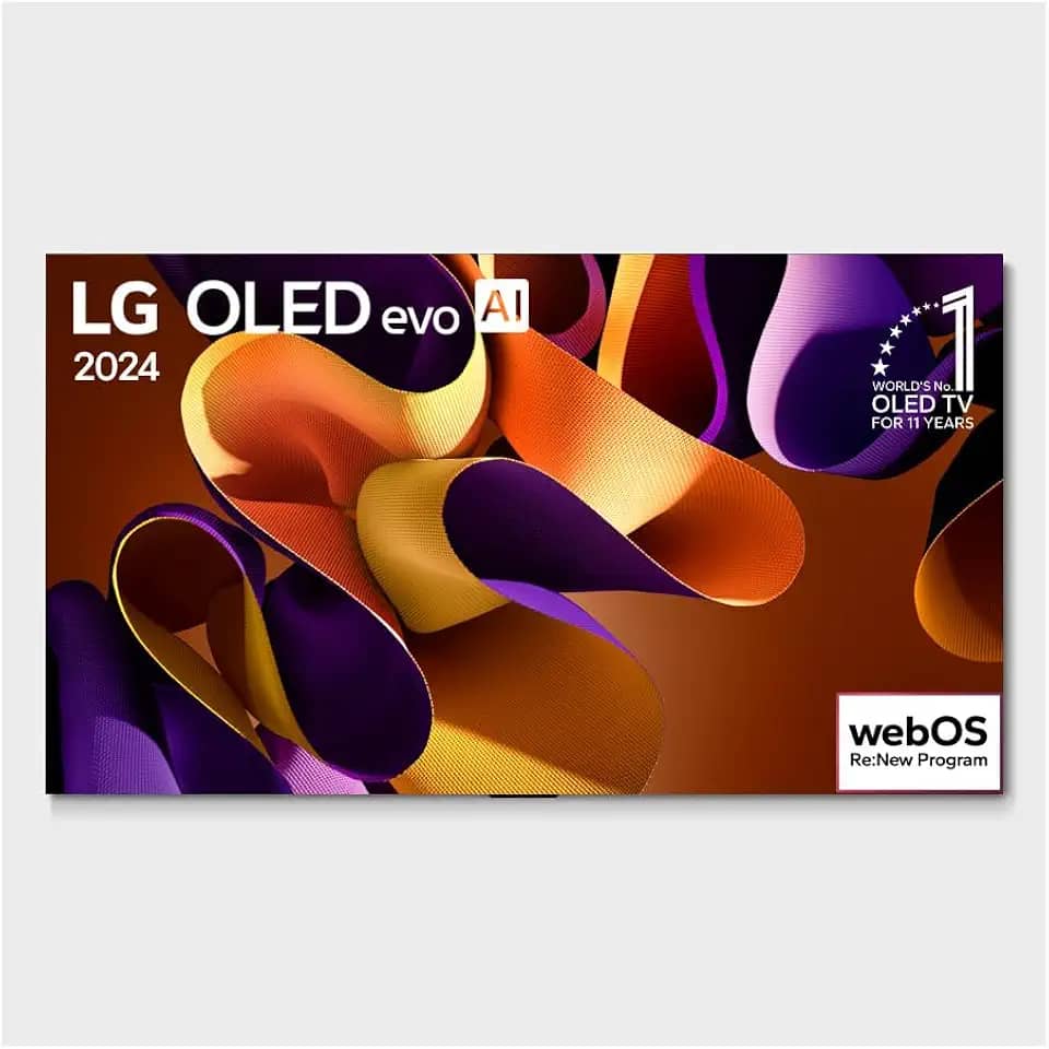 Smart TV 4K 55' LG OLED evo OLED55G4 Processador α11 AI Painel 144Hz Intensificador de Brilho Máximo Design Onewall Dolby Vision Dolby Atmos
