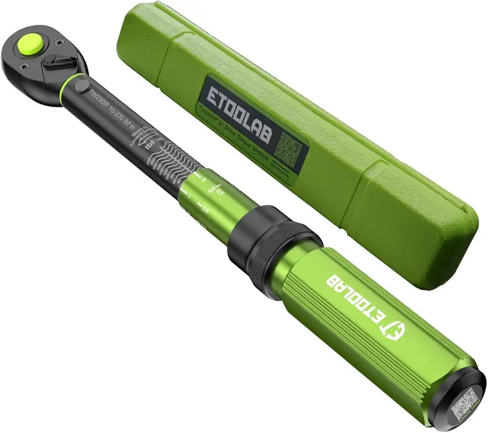 etoolab Chave de torque de 1/10.2 cm (1/10.2 cm) de 1 a 26 Nm, chave de torque ajustável de 72 dentes de direção dupla para MTB, E-Bike, manutenção de motocicletas