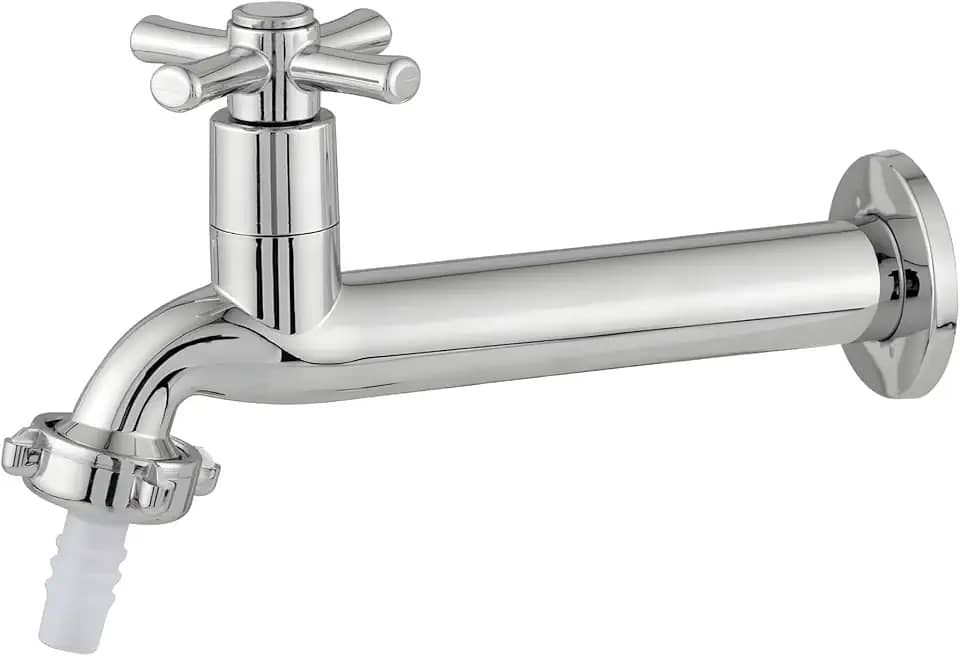 Torneira Para Cozinha Tanque Longa Parede 1/4 De Volta C/Bico 3/4