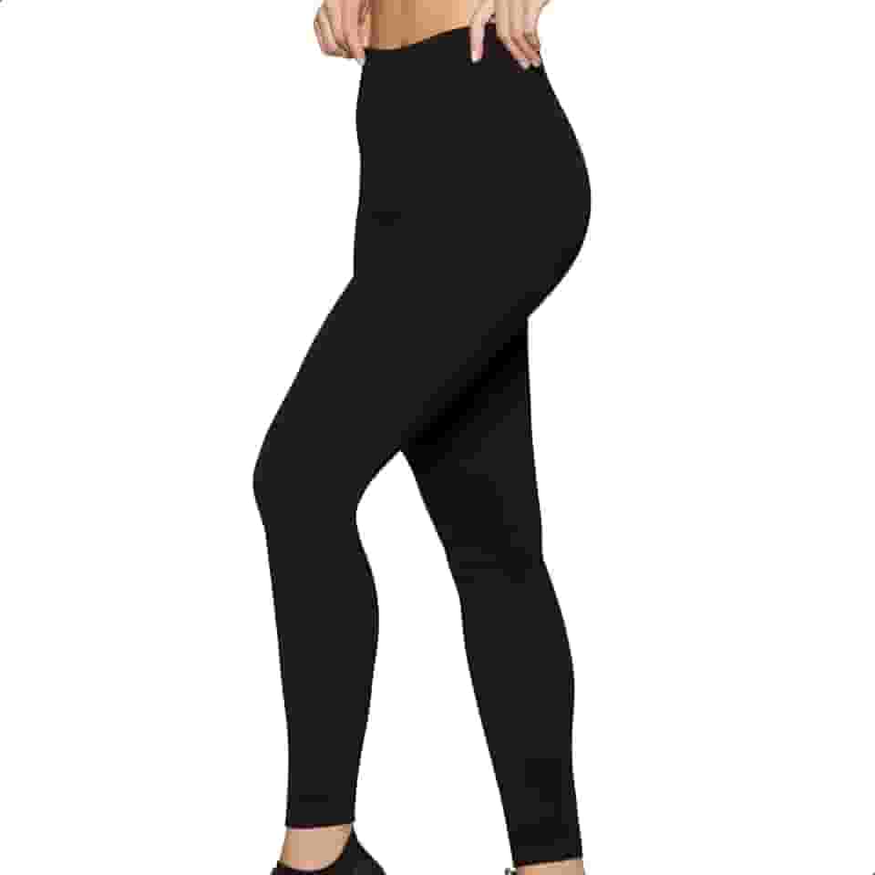 Calça Legging Academia Zero Transparências Sem Costura Cós Alto Microfibra Feminina Selene
