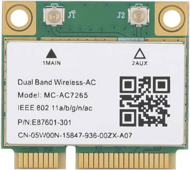 Placa de rede PCIE, mini PCI E Gigabit cartão Ethernet de banda dupla para Bluetooth 4.2 WiFi sem fio MC AC7265 suporta desktops, notebooks com chassi pequeno