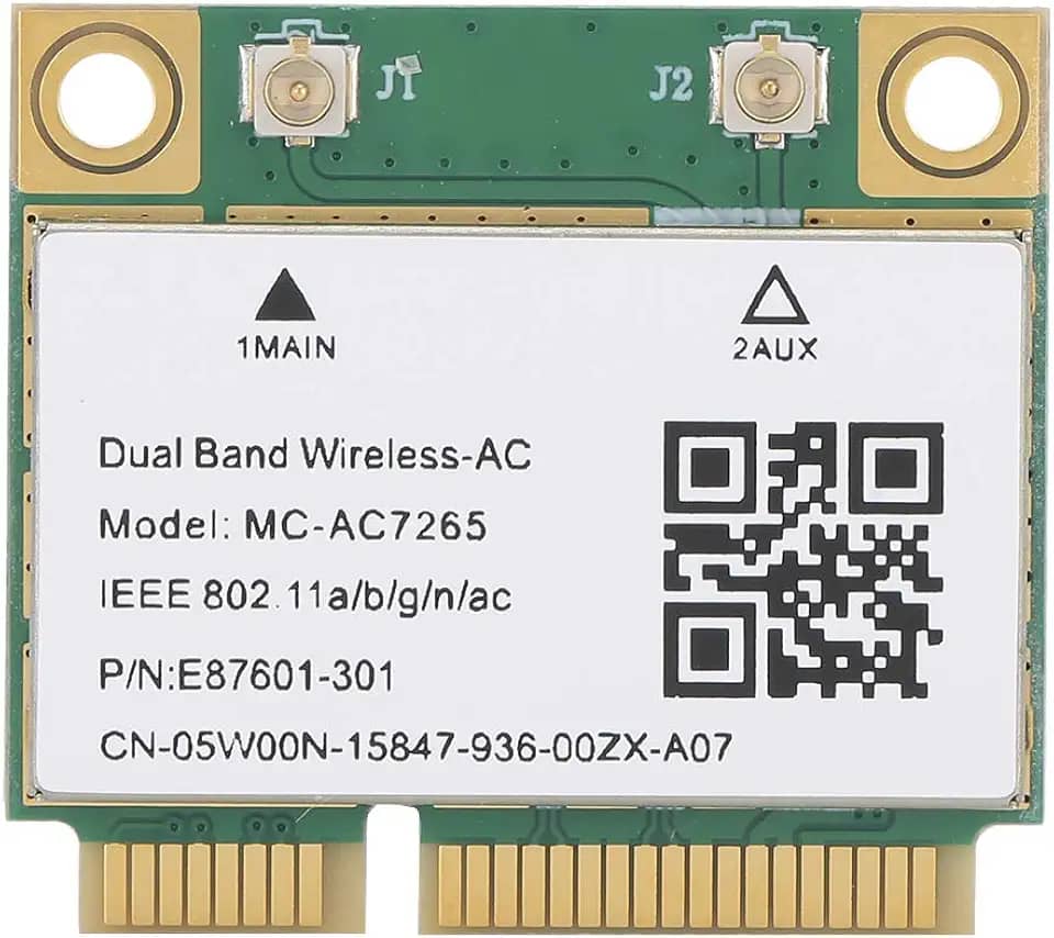 Placa de rede PCIE, mini PCI E Gigabit cartão Ethernet de banda dupla para Bluetooth 4.2 WiFi sem fio MC AC7265 suporta desktops, notebooks com chassi pequeno