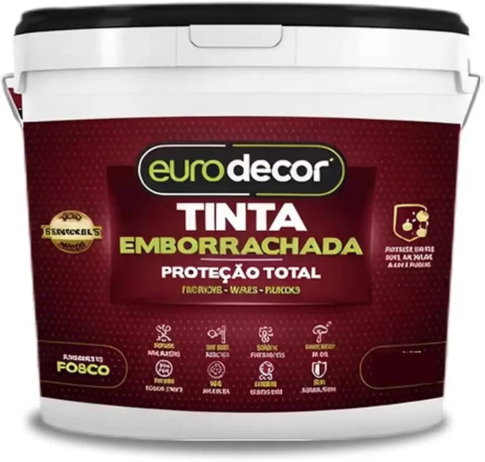 Super Tinta Emborrachada 3.6kg Contra Infiltrações Fissuras Acabamento Fosco (Branco)