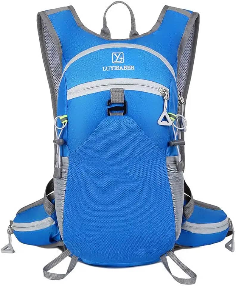 Mochila de Hidratação 2L Premium, Impermeável, com Bolsos Múltiplos e Apito de Emergência para Trilhas, Bike, Corrida, Camel bag