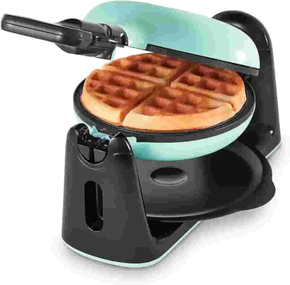 DASH Máquina de Waffle Belga Flip - 2,5 cm de Espessura, Antiaderente, Aquecimento Rápido, Giratória para Crianças e Adultos