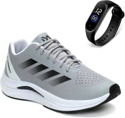 Tênis Masculino para Corrida, Academia e Caminhada Leve, Macio e Esportivo + Relógio Digital Vermelho