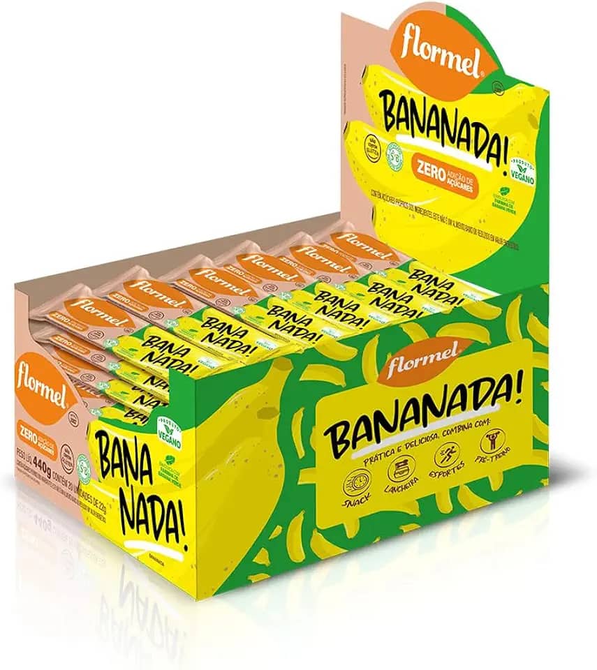 Bananada Cremosa Zero Açúcar FLORMEL -Caixa com 20 Unidades