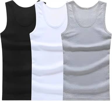 Kit 3 Regatas Caneladas Masculina Modelo Americano Ribana Zent Premium