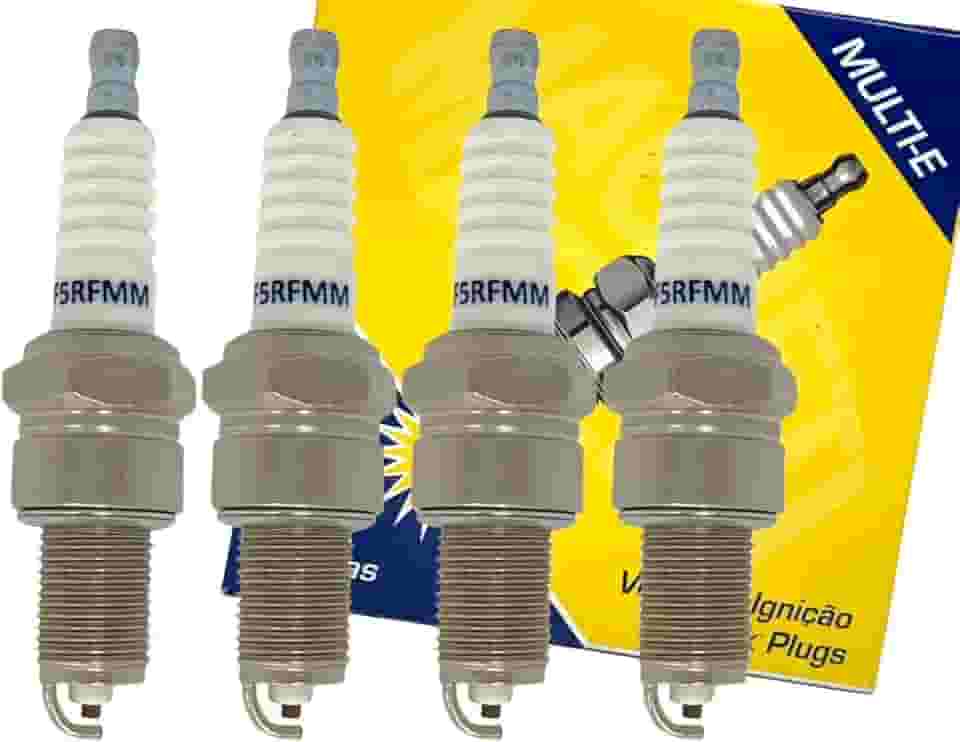 Jogo Velas Ignição F5RFMM Compatível com Monza Kadett Ipanema Astra Opala Omega Vectra Zafira