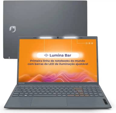 Notebook Positivo Vision C15 Lumina Bar Celeron 8GB 128GB eMMC, Tela 15 polegadas HD Antirreflexo, Windows 11, Tecla Link, Cinza – 2 ANOS DE GARANTIA
