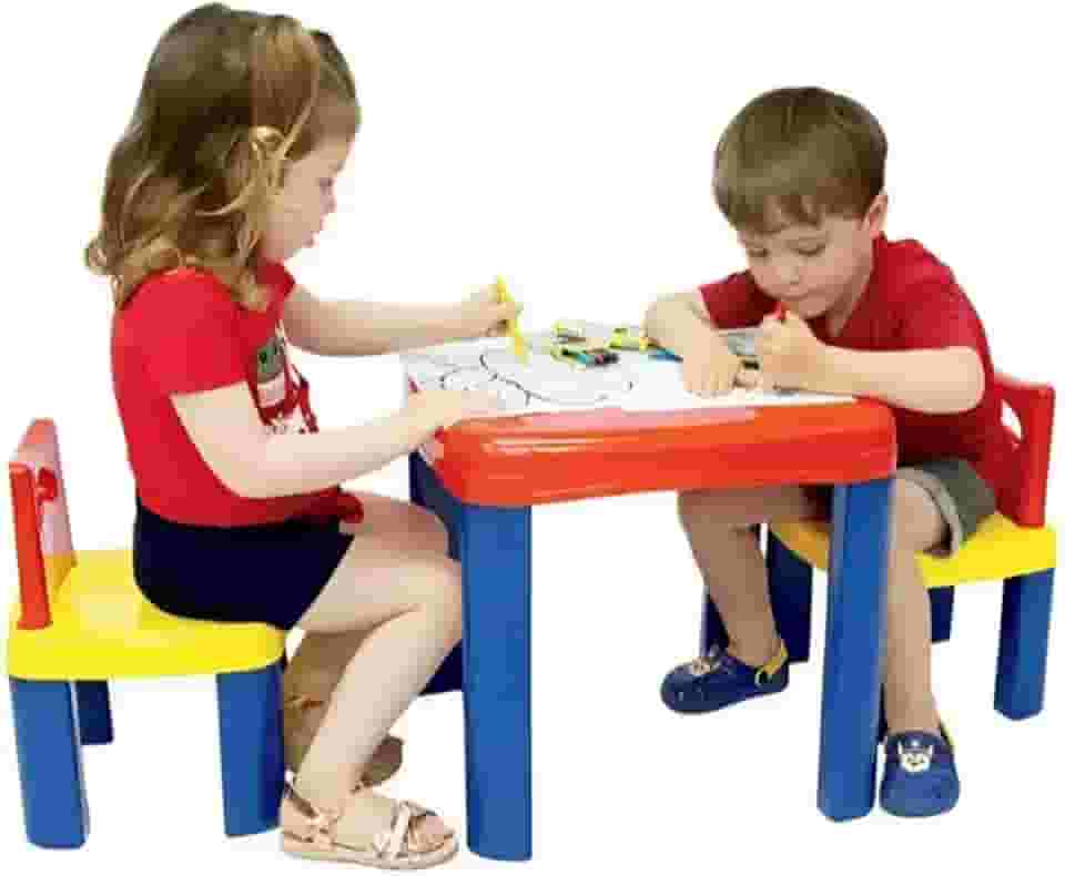 Mesa Didática Infantil Com Cadeiras Mesinha Educativa de Atividades para Criança