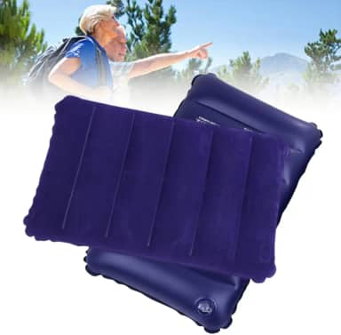 Genérico Travesseiro Inflável de Camping Acampamento Viagem Praia Almofada Portátil Cama Descanso Roxo 42 cm x 6 cm x 8 cm