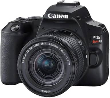 Câmera Canon SL3 DSLR com 24.1MP, 3', Gravação em Full HD - EF-S 18-55MM, Compacto