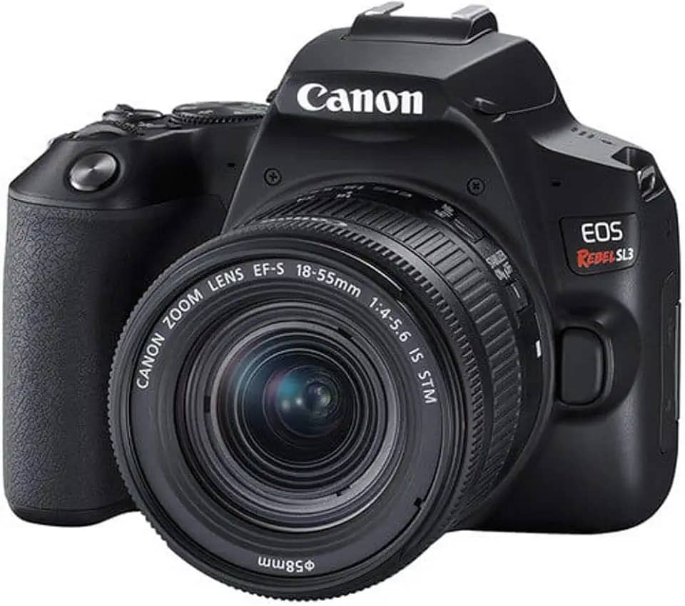 Câmera Canon SL3 DSLR com 24.1MP, 3', Gravação em Full HD - EF-S 18-55MM, Compacto
